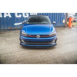 Накладка сплиттер на передний бампер на Volkswagen Polo VI GTI